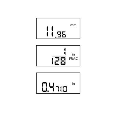 Digital Skjutmått 0-150 x 0,01 mm med bråktal funktion och skänkellängd 40 mm